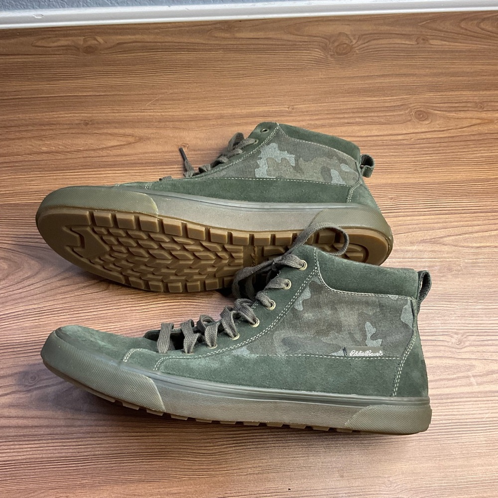 Eddie Bauer Men’s High-Top Suede Sneakers camo Size 14/15.5W
